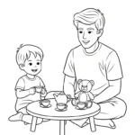 image de coloriage Bonne Fête Papa updated pour enfant