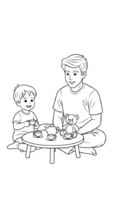 image de coloriage Bonne Fête Papa updated pour enfant
