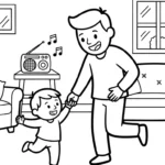coloriage Bonne Fête Papa updated pour enfant de 5 ans