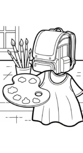 coloriage Cartable updated pour enfants a imprimer gratuit