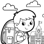 coloriage Cartable updated pour enfant de 5 ans