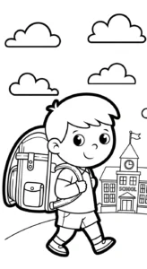 coloriage Cartable updated pour enfant de 5 ans