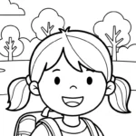 coloriage Cartable updated educatif pour enfant