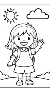 coloriage Cartable updated a colorier en ligne
