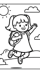 coloriage Cartable updated à imprimer pour enfant de 8 ans