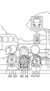 coloriage Cartable updated pour enfants