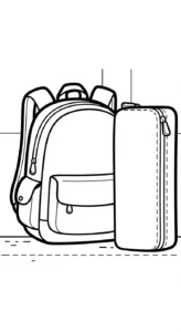 coloriage Cartable updated pour enfant de 8 ans