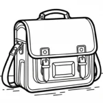 coloriage Cartable updated pour enfant
