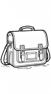 coloriage Cartable updated pour enfant