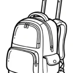 imprimer coloriage Cartable updated gratuit