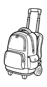 imprimer coloriage Cartable updated gratuit
