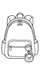 coloriage Cartable updated à imprimer pdf