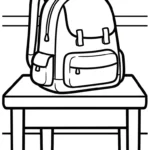 coloriage Cartable updated pour enfant de 2 ans