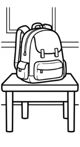 coloriage Cartable updated pour enfant de 2 ans