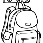 coloriage Cartable updated à imprimer pour enfant de 12 ans