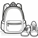 imprimer coloriage Cartable updated gratuit