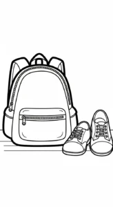 imprimer coloriage Cartable updated gratuit
