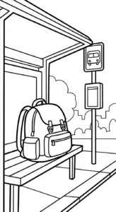 coloriage Cartable updated à imprimer pour enfant de 8 ans