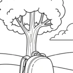 coloriage Cartable updated pour bebe a imprimer