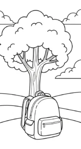 coloriage Cartable updated pour bebe a imprimer