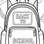coloriage Cartable updated et découpage à imprimer