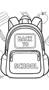 coloriage Cartable updated et découpage à imprimer