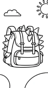 coloriage Cartable updated à imprimer pdf gratuit