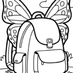 imprimer coloriage Cartable updated