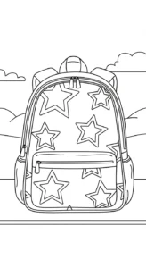 coloriage Cartable updated pour enfants a imprimer gratuit