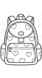 coloriage Cartable updated pour enfant gratuit
