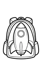 coloriage Cartable updated pour enfants a imprimer gratuit