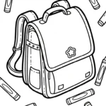 coloriage Cartable updated pour enfants