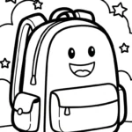 coloriage Cartable updated pour enfant de 2 ans