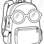 coloriage Cartable updated pour enfant de 6 ans