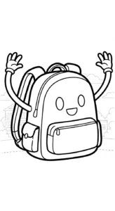 coloriage Cartable updated à imprimer pdf