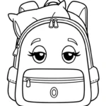 coloriage Cartable updated pour enfants a imprimer gratuit