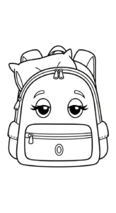 coloriage Cartable updated pour enfants a imprimer gratuit
