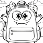 coloriage Cartable updated à imprimer pour enfant de 12 ans