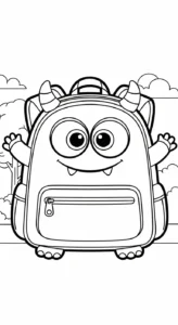 coloriage Cartable updated à imprimer pour enfant de 12 ans