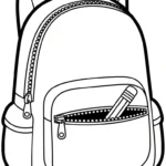 coloriage Cartable updated à imprimer pour enfant de 8 ans