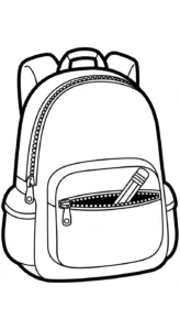 coloriage Cartable updated à imprimer pour enfant de 8 ans