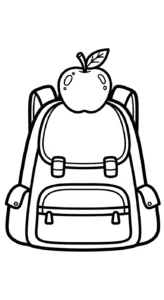 coloriage Cartable updated de pour enfants