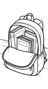 a imprimer coloriage Cartable updated gratuit