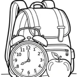 coloriage Cartable updated pour enfant de 3 ans