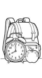 coloriage Cartable updated pour enfant de 3 ans
