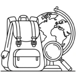 imprimer coloriage Cartable updated gratuit