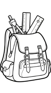 coloriage Cartable updated pour enfant