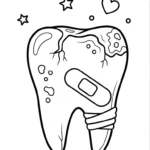 coloriage Dentiste à imprimer pour enfant de 3 ans