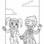 coloriage Harley Quinn updated pour enfants