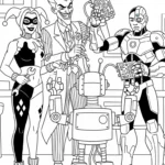 coloriage Harley Quinn updated à imprimer kawaii